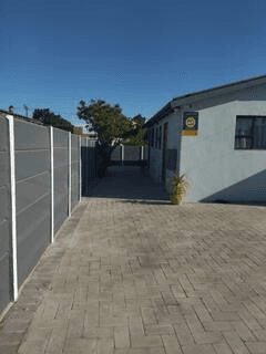Secure parking courtyard at contractor accommodation Bellville South with CCTV
